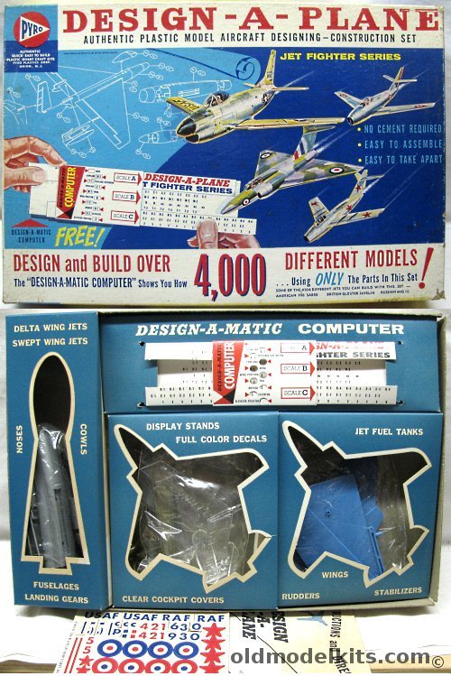 Pyro Design-A-Plane  - Makes 4104 Different Jets, 360-398 plastic model kit